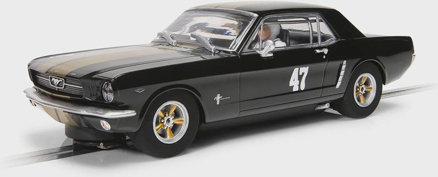 C4405T, Scalextric 1/32 Scale Slot Car Ford Mustang - Black and Gold