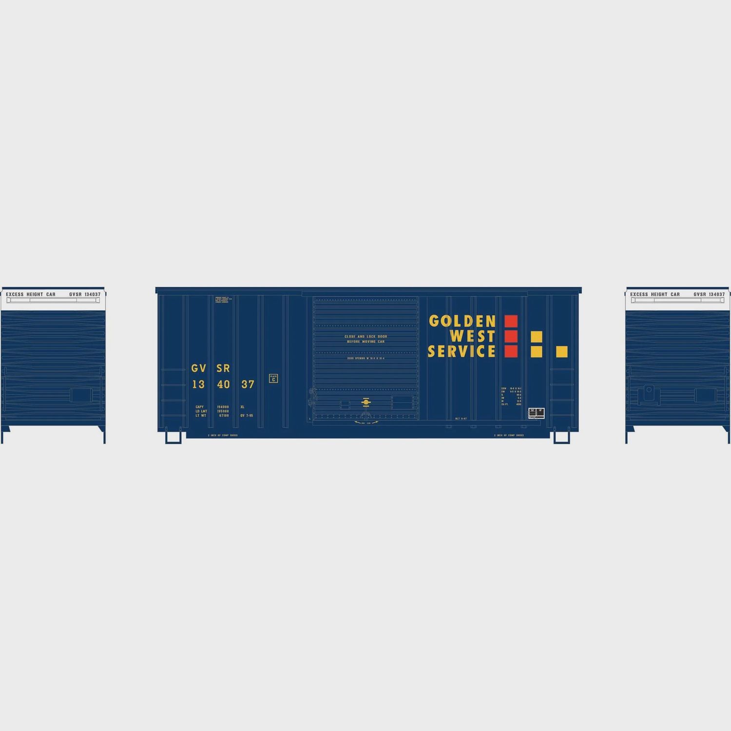 RND1099, HO 40&#39; High Cube Outside Braced Box, GWS #134037