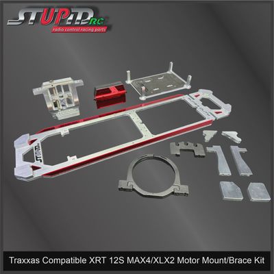 STP1025, StupidRC Traxxas Compatible XRT 12S Extreme Series Motor Mount/Center Brace Kit