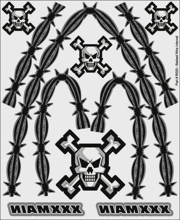 XXXR020, XXX Main Barbed Wire Internal Graphic