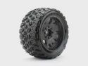 JKO5802CBMSGBB1, 1/5 XMT King Cobra Tires Mounted on Black Claw Rims, Medium Soft, Belted, 24mm for Traxxas X-Maxx (2