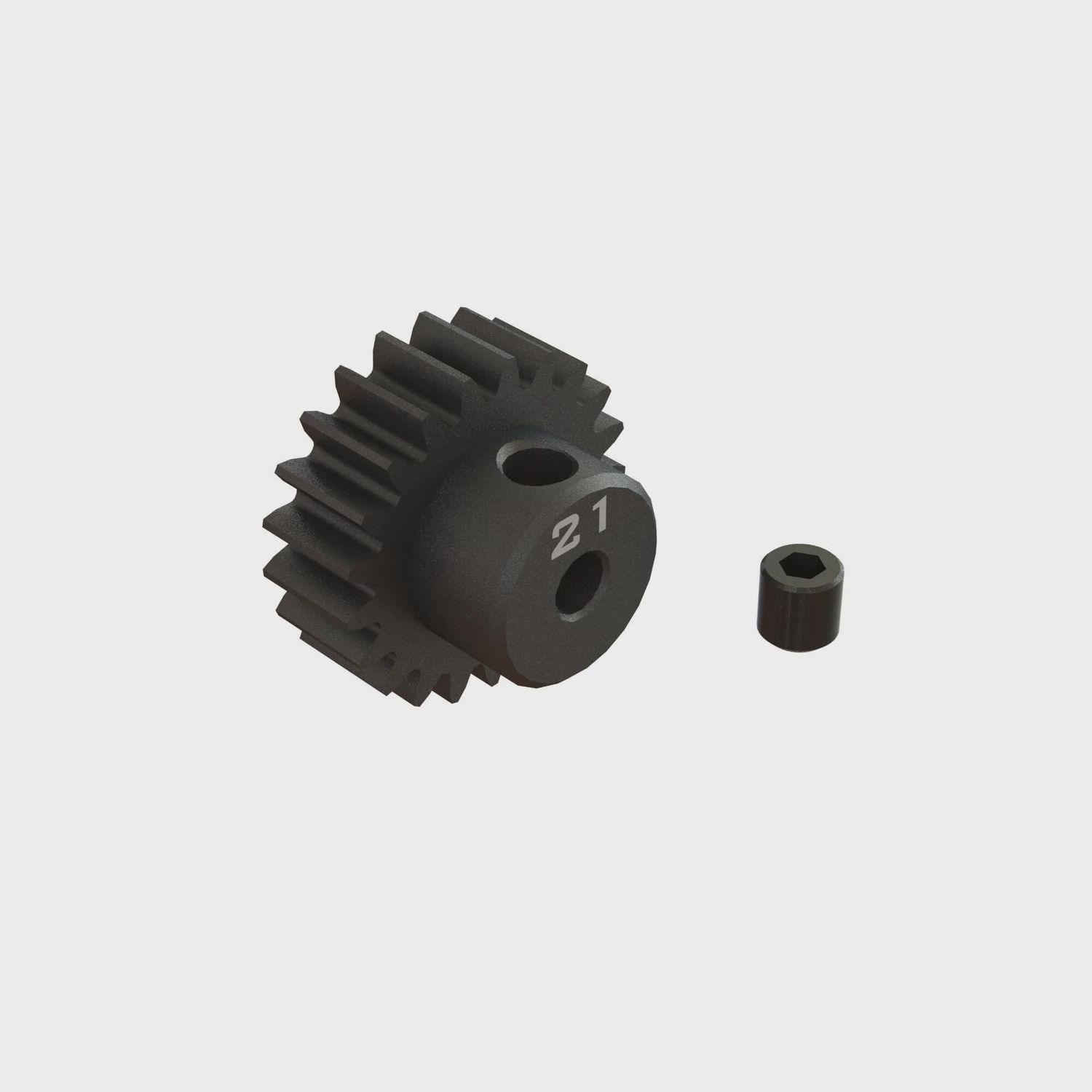 ARA311083, 21T 0.8Mod 1/8&quot; Bore CNC Steel Pinion Gear