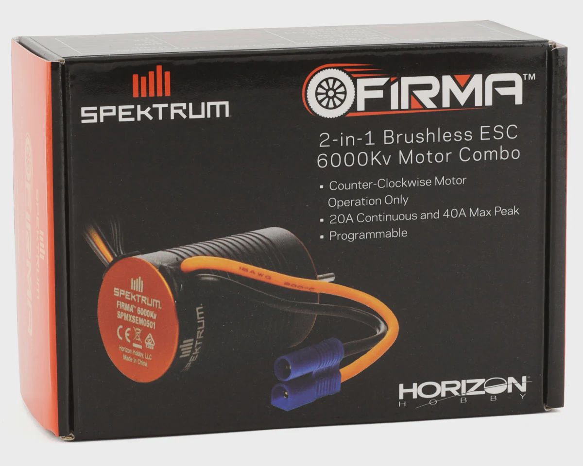 SPMXSEM0501, Spektrum RC Firma Brushless Motor/ESC 2-in-1 Combo (6000Kv)
