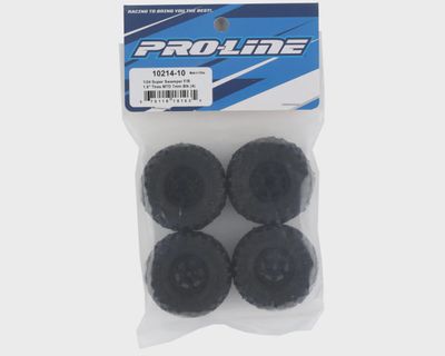 PRO1021410, 1/24 Super Swamper F/R 1.0 Tires MTD 7mm Blk (4)