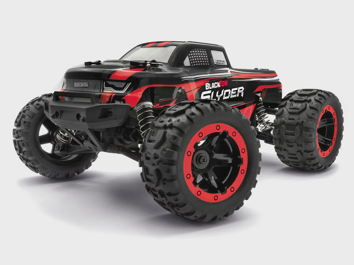 BZN540098, BlackZon Slyder MT 1/16 4WD Electric Monster Truck - Red