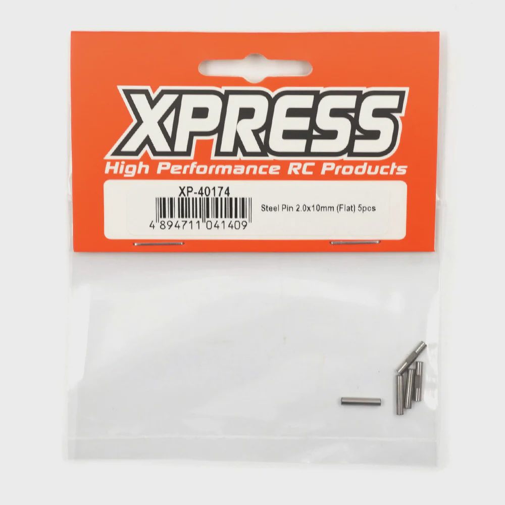 XP-40174, Xpress Steel Pin 2.0x10mm (Flat) 5pcs