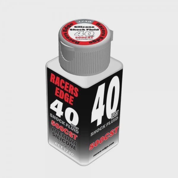 RCE3240, Racers Edge 40 Weight, 500cSt, 70ml 2.36oz Pure Silicone Shock Oil