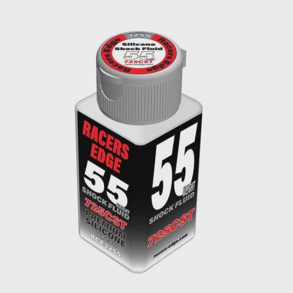RCE3255, Racers Edge 55 Weight, 725cSt, 70ml 2.36oz Pure Silicone Shock Oil