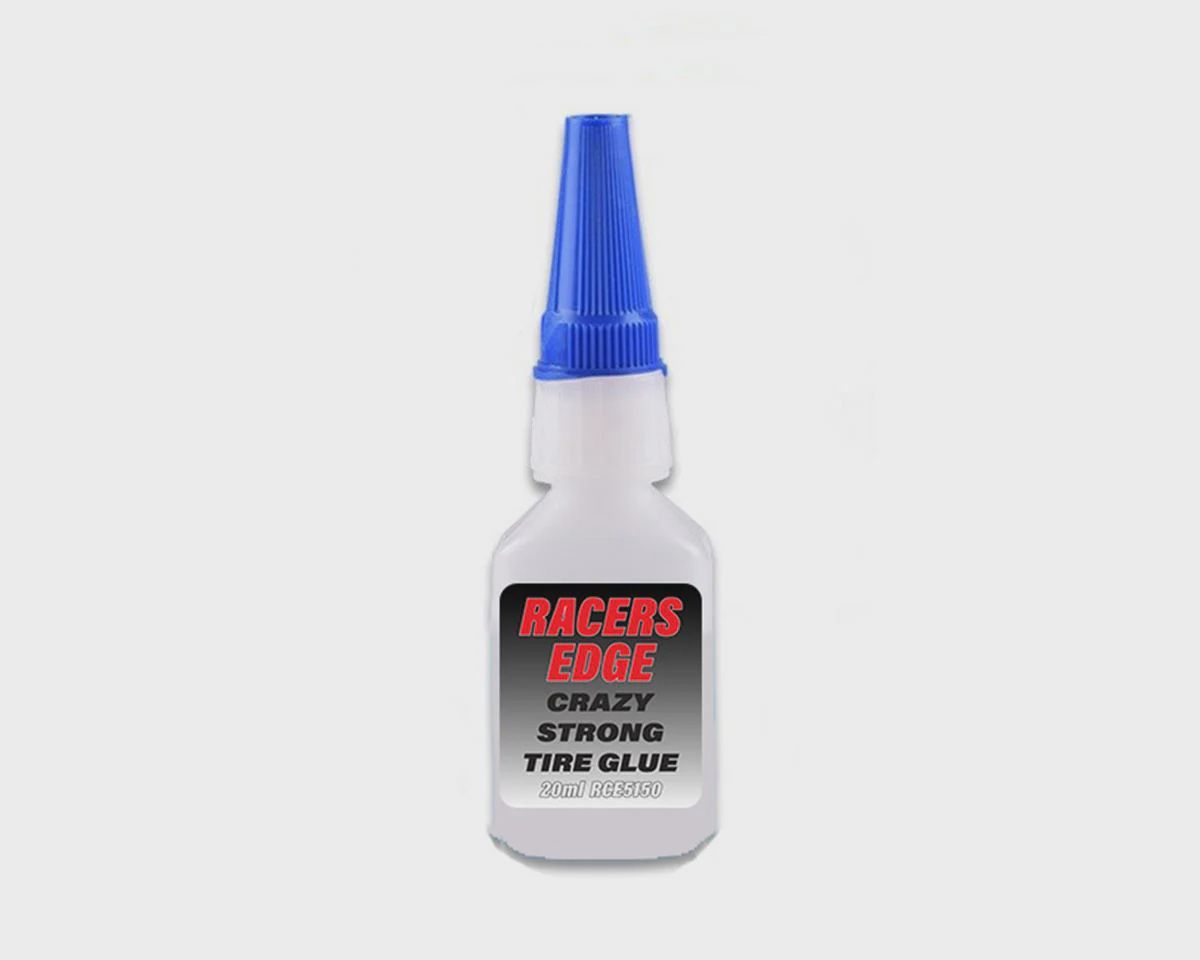 RCE5150, Racers Edge Crazy Strong Tire Glue 20g w/Pin Cap and Tips