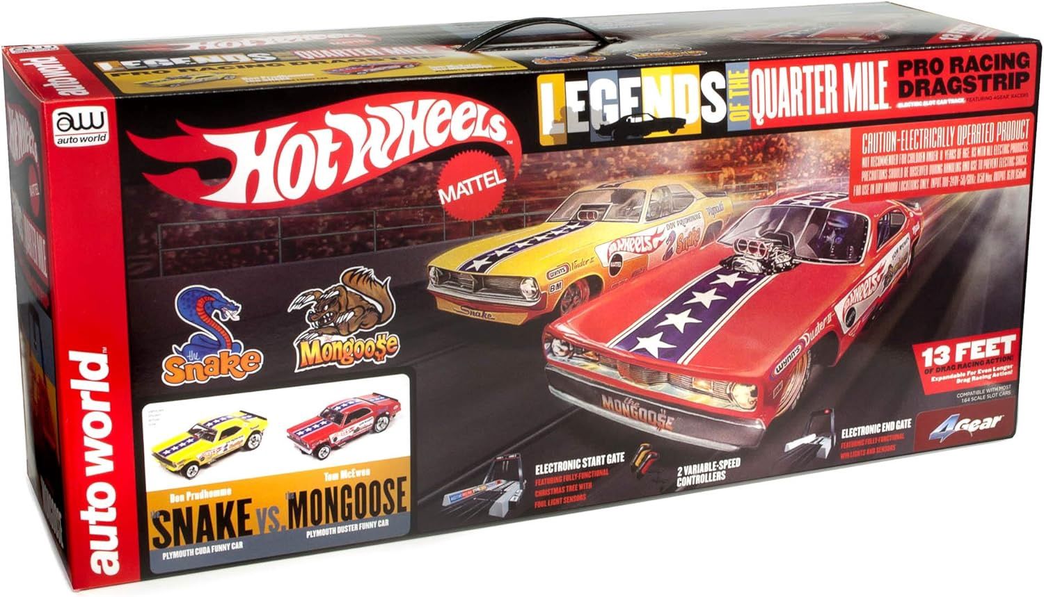 RDZSRS330, Auto World 13' Snake vs Mongoose Drag Set