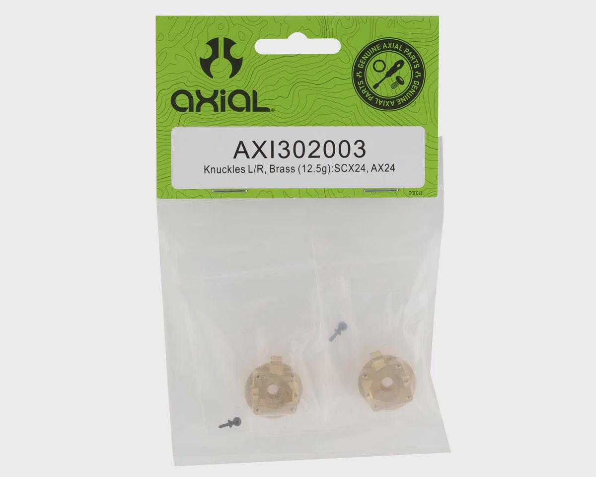 AXI302003, Axial SCX24/AX24 Brass Knuckles (2) (12.5g)