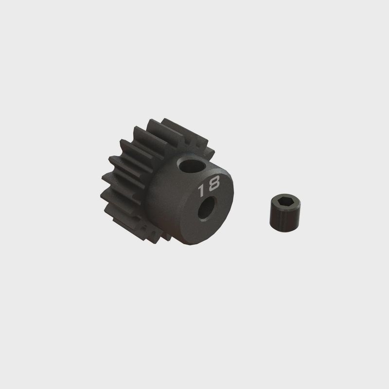 ARA311080, 18T 0.8Mod 1/8&quot; Bore CNC Steel Pinion Gear