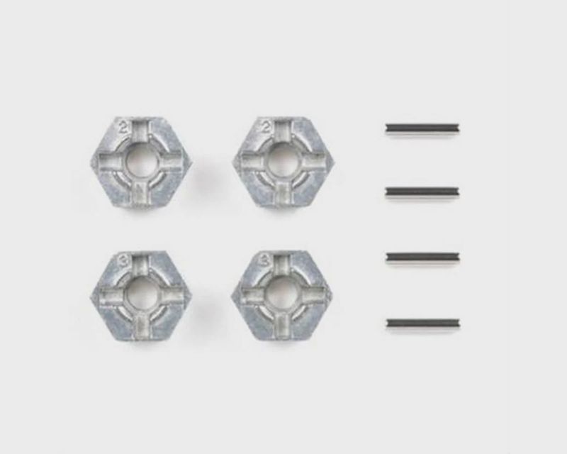 TAMIYA TAM53056 300053056 - Aluminum wheel holder hexagon (4), 12 mm