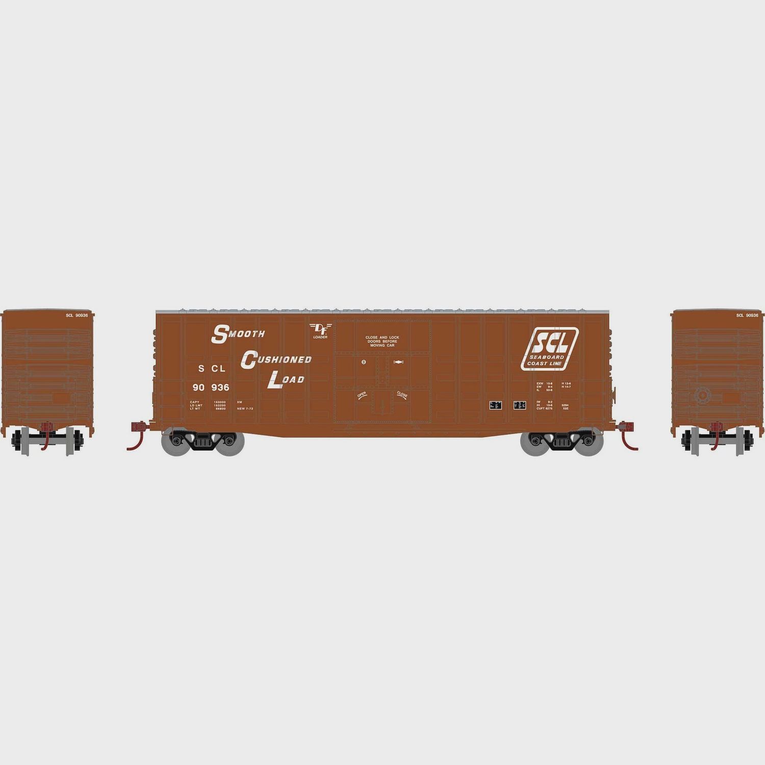 RND88176, HO 50&#39; Waffle HC Plug Door Box, SCL #90936