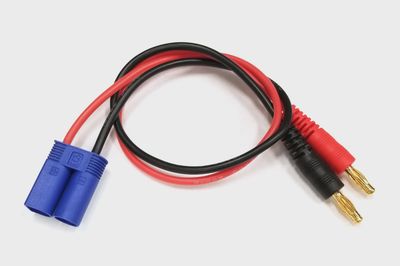 RCE1617, Charge Adapter: EC5 Device to Male 4mm Bullets- 300mm Wire