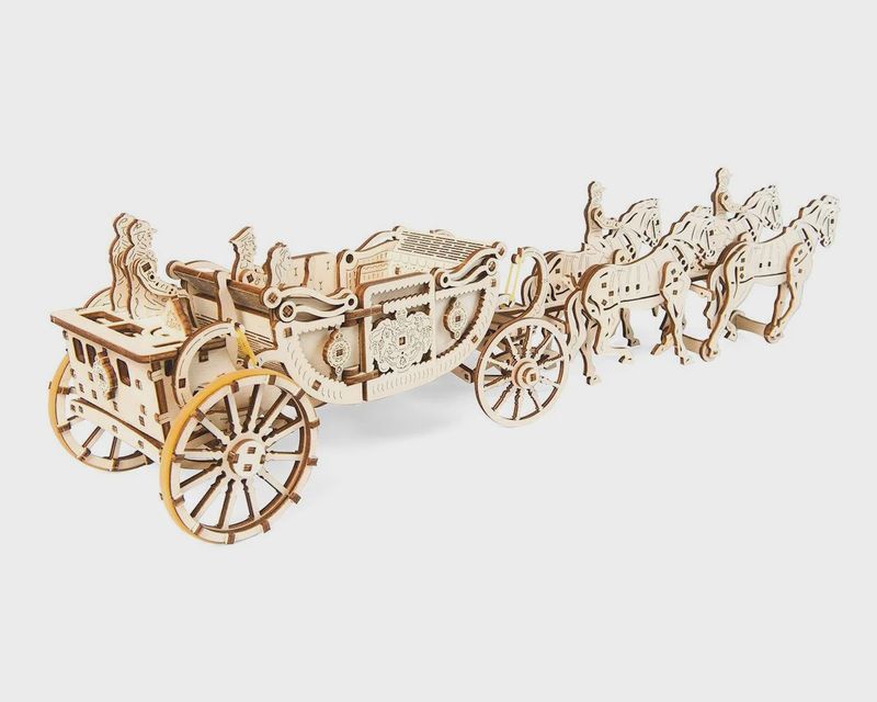 UTG0048, UGears Royal Carriage Limited Edition Wooden 3D Model