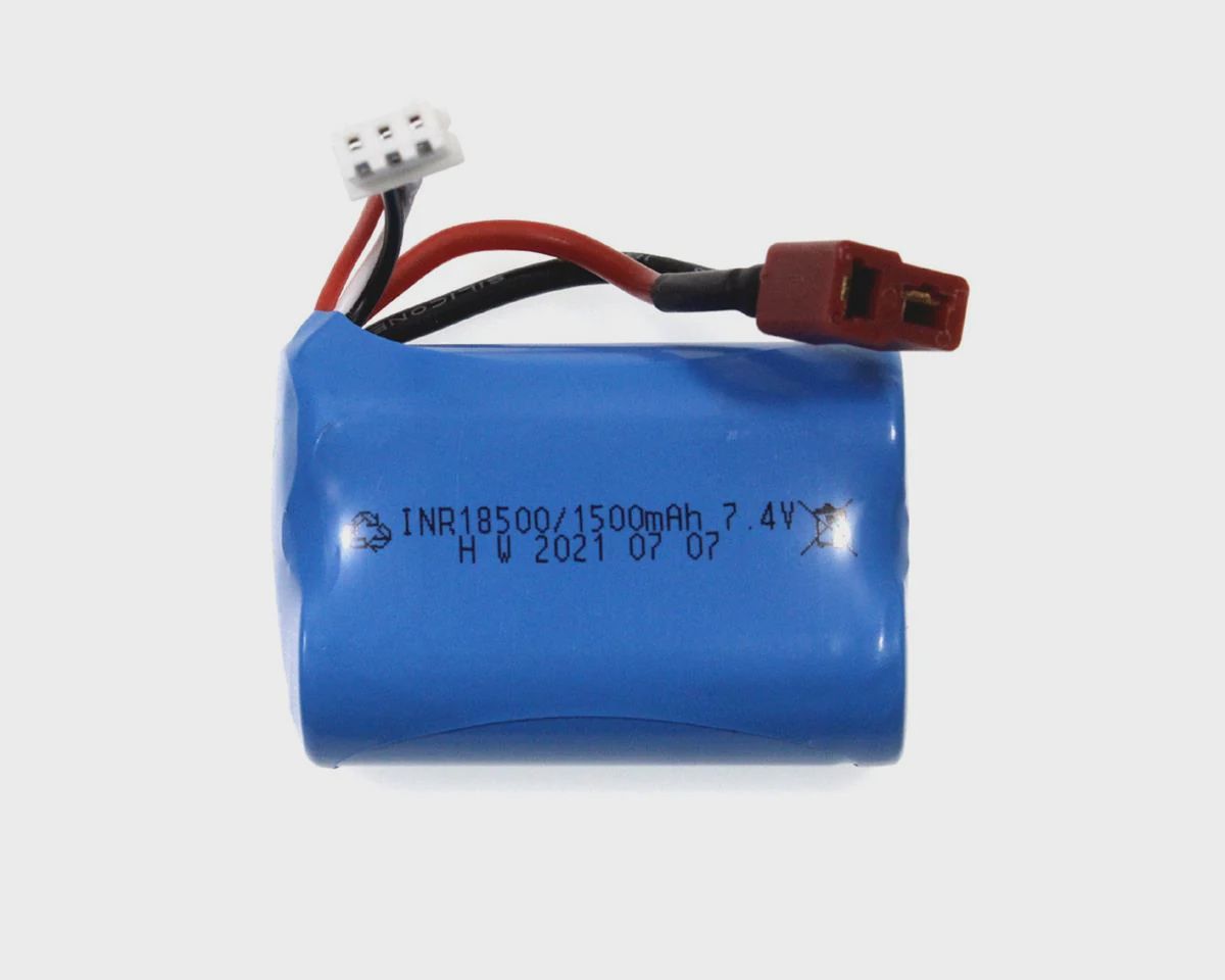 RCE6412, Racers Edge Li-Ion 7.4V 1300mAh Battery Pack (TYPE 18500) w/T-Plug