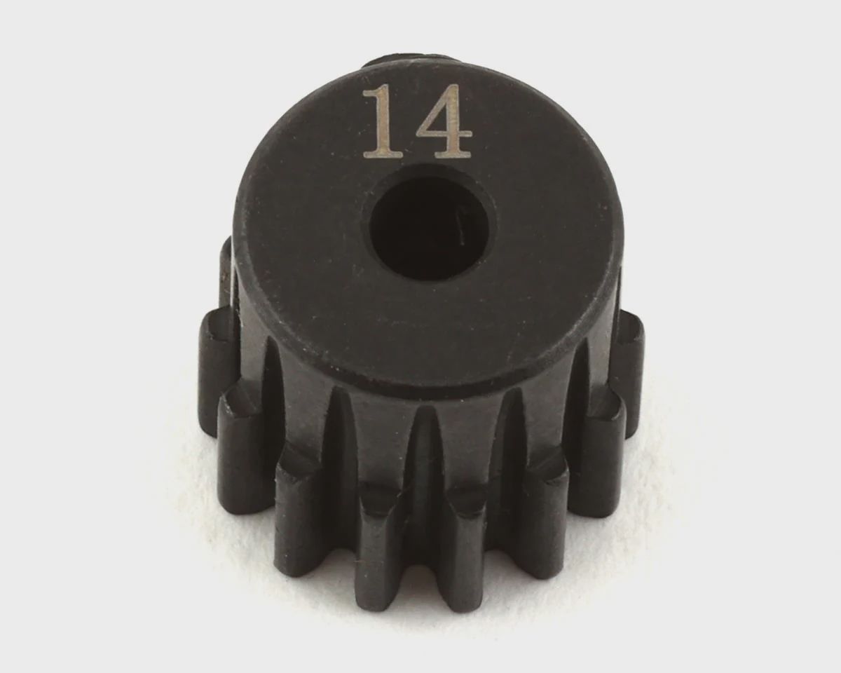ARA311076, Arrma CNC Steel Mod 0.8 Pinion Gear (1/8&quot; Bore) (14T)