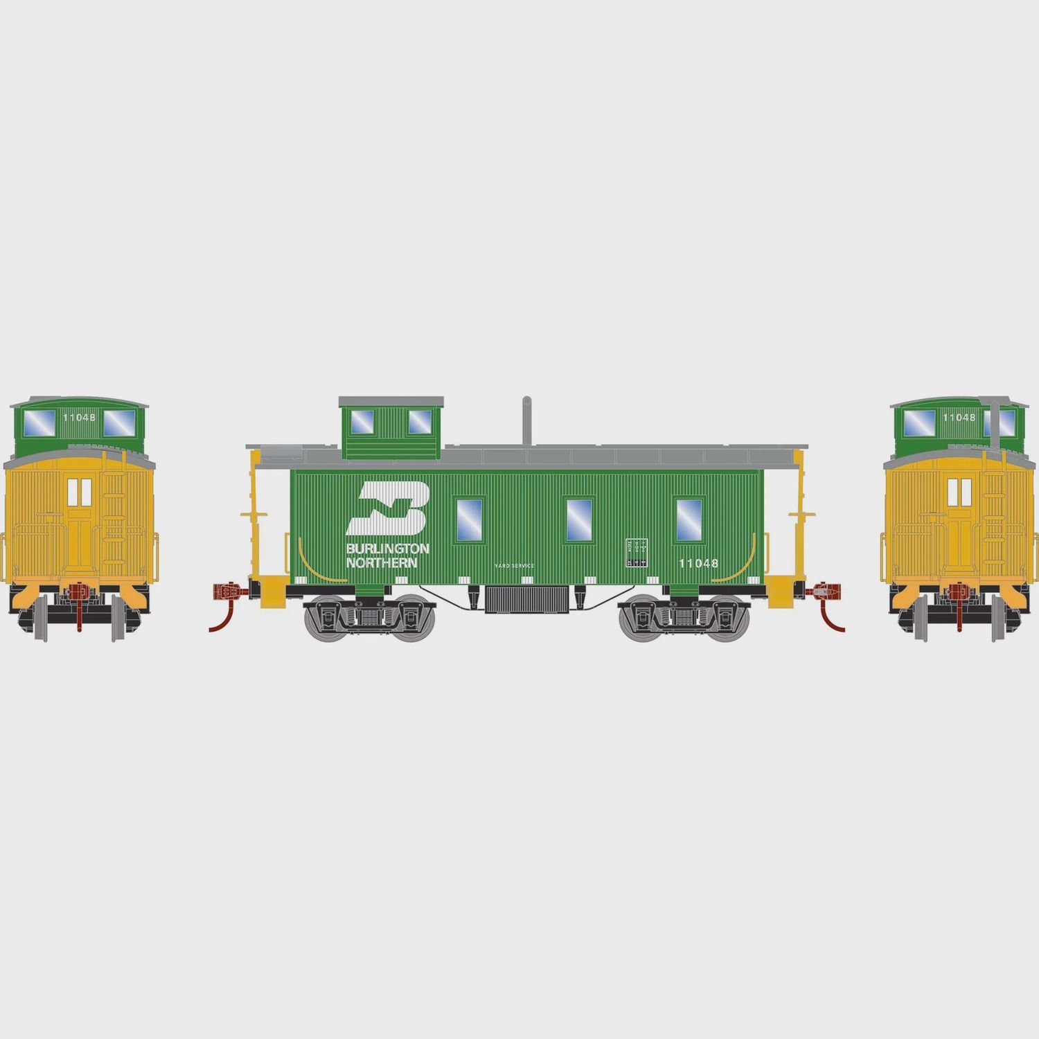 RND11714, HO 30&#39; 3-Window Caboose, BN #11048