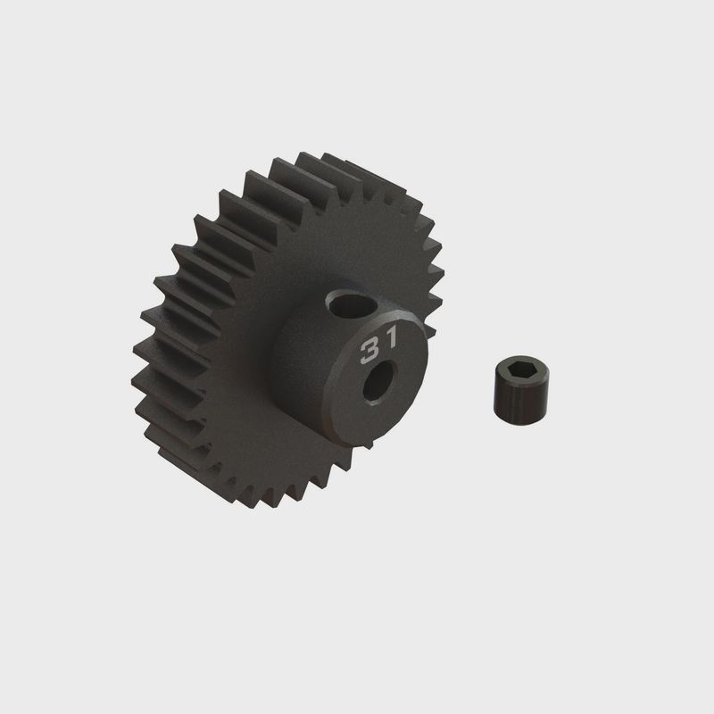 ARA311093, 31T 0.8Mod 1/8&quot; Bore CNC Steel Pinion Gear