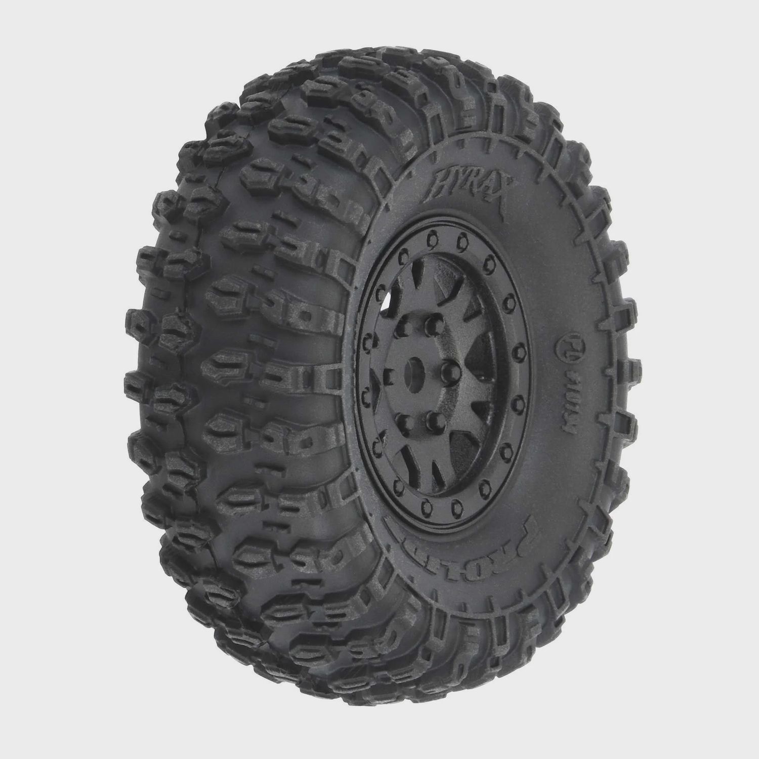 PRO1019410, 1/24 Hyrax F/R 1.0" Trs Mountd 7mm Blk Impulse (4)