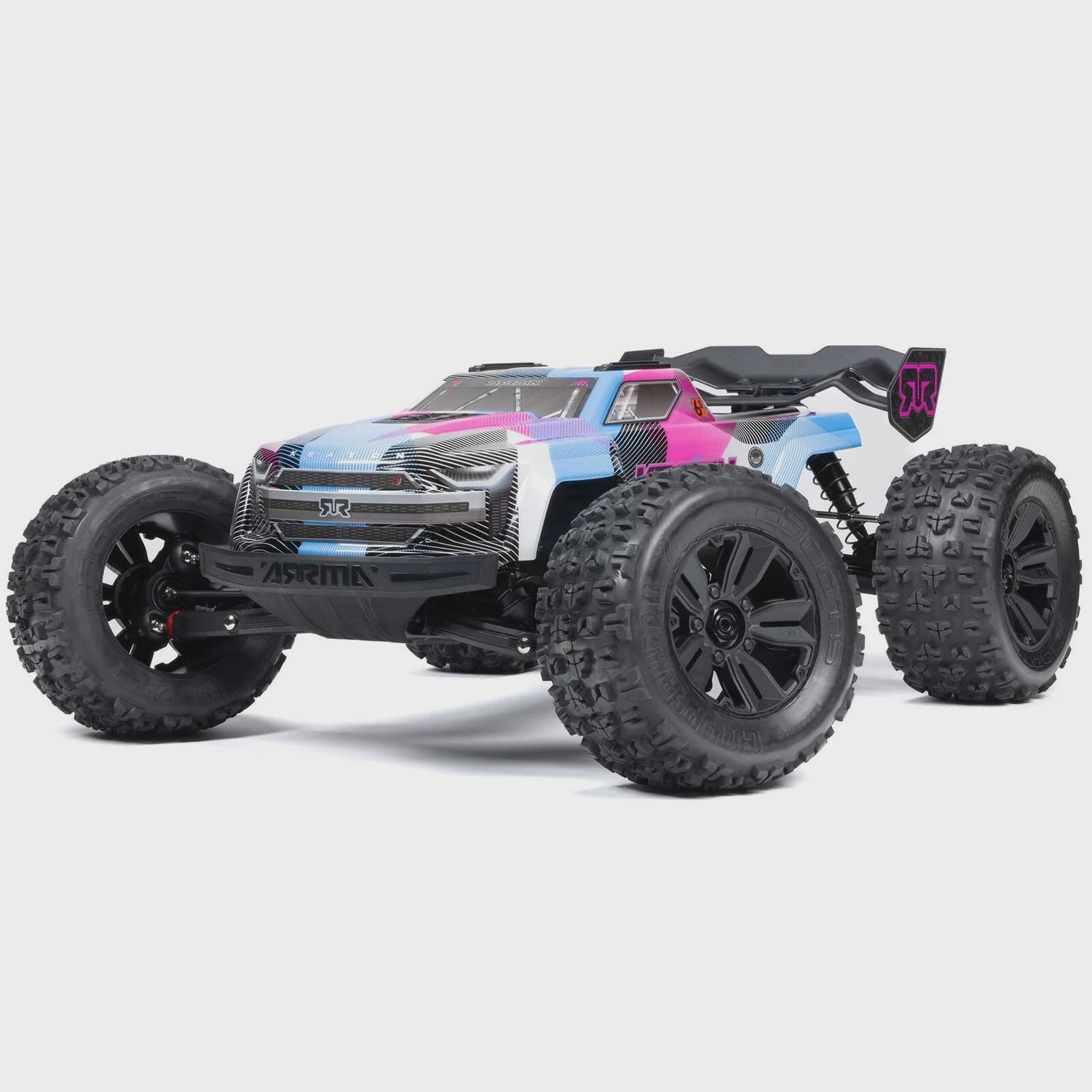 ARA8608V6T2, Arrma Kraton 6S BLX RTR 1/8 4WD Brushless Monster Truck (Blue/Pink) (V6) w/SLT3 2.4GHz Radio
