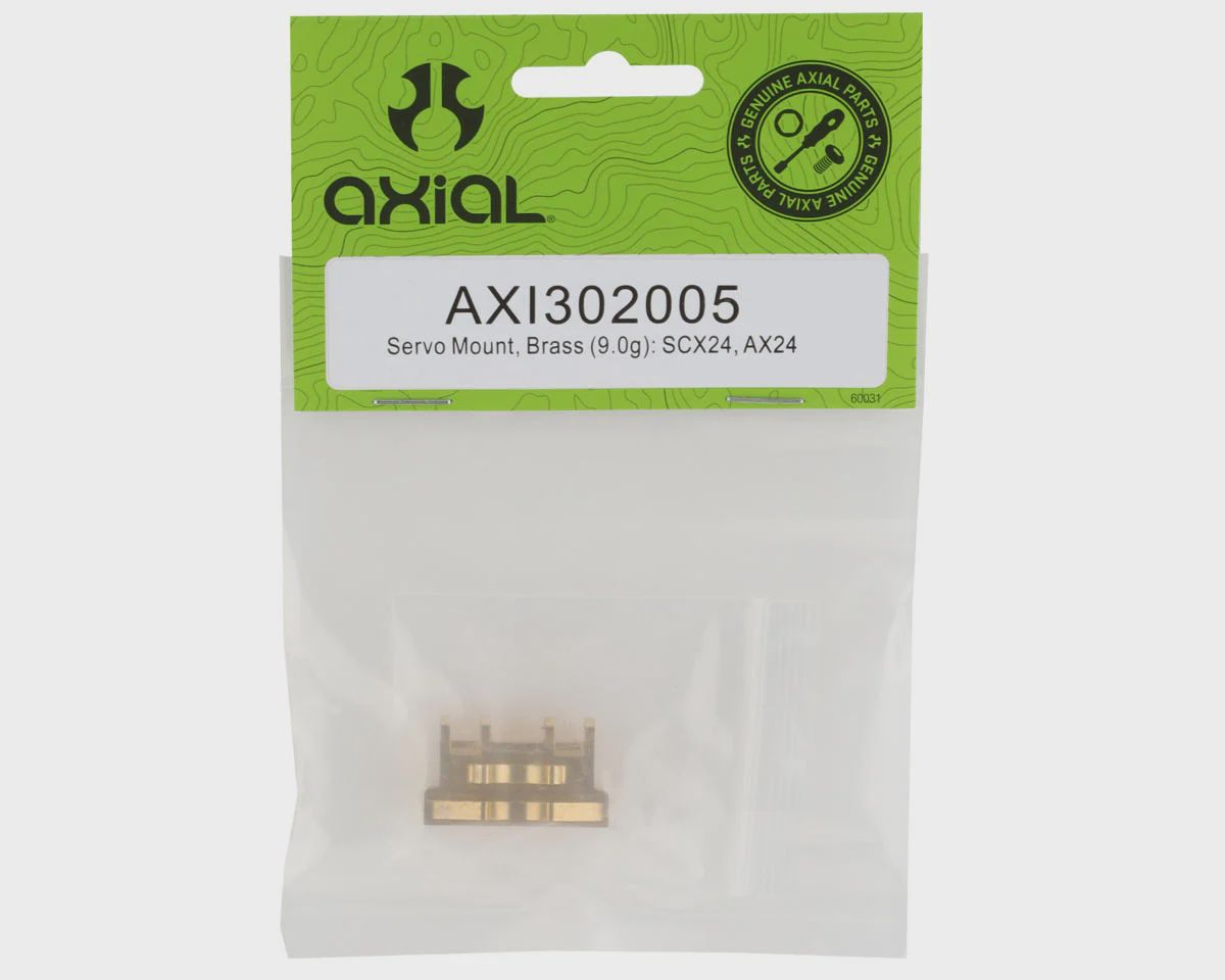 AXI302005, Servo Mount, Brass 9.0g: SCX24, AX24