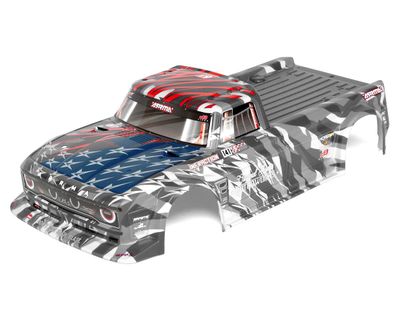 ARA410006, Arrma Infraction 6S BLX Pre-Painted Body (Silver/Red)