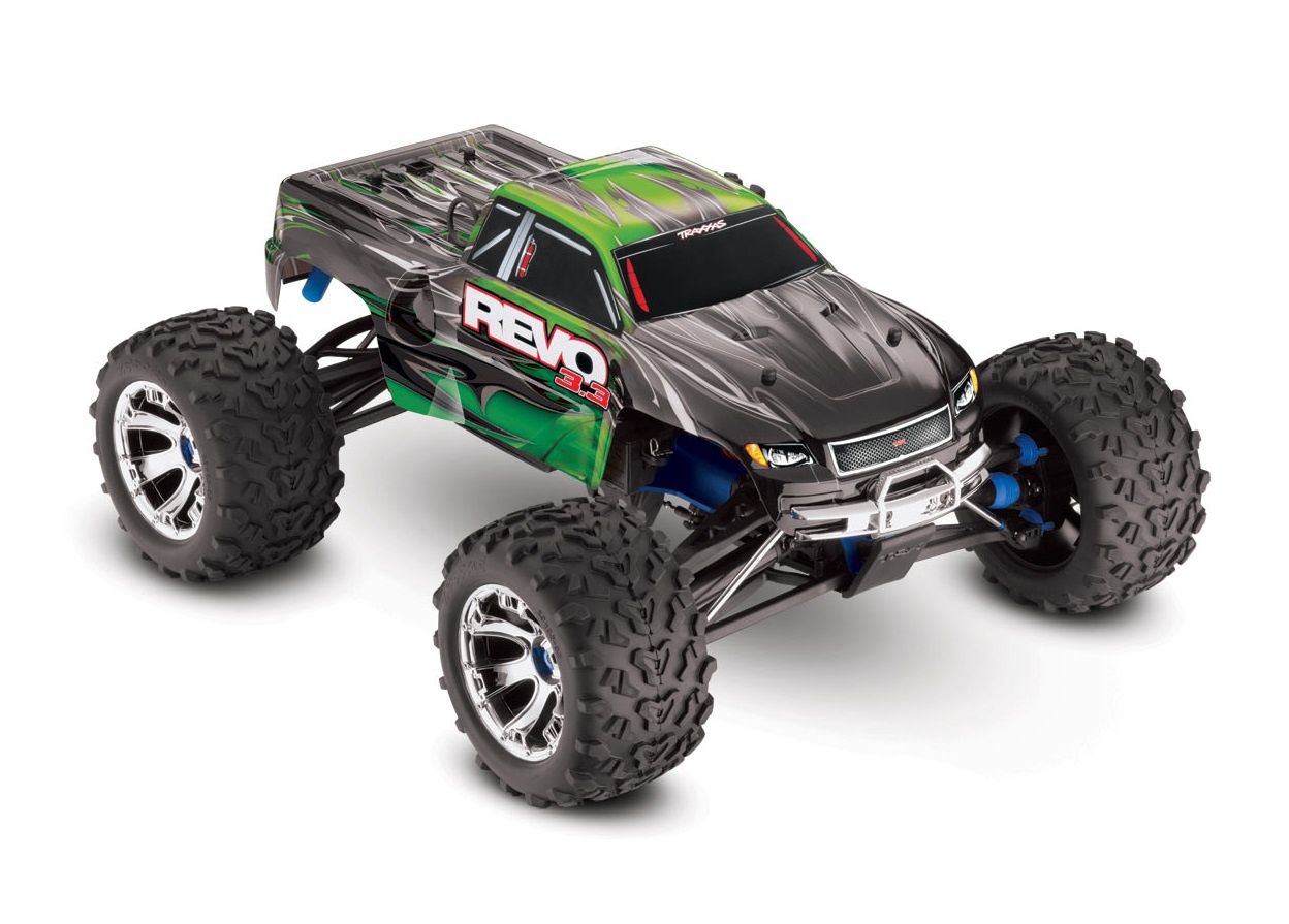 53097-3, Traxxas Revo 3.3 4WD RTR Nitro Monster Truck, Color: Blue