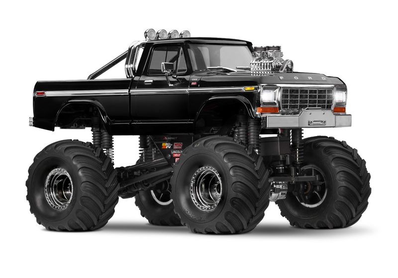 98044-1-BLK, Traxxas TRX-4MT 1/18 4WD RTR Micro Monster Truck w/1979 Ford F-150 Body (Black)