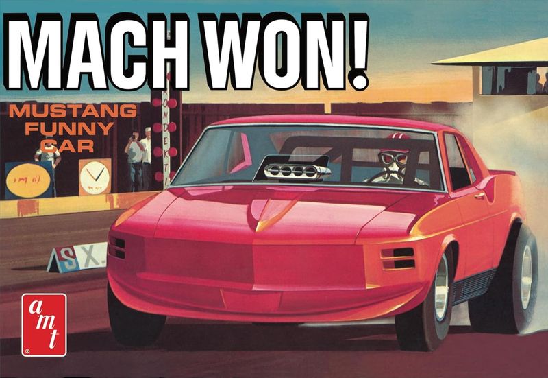 AMT1455, AMT 1970 Ford Mustang Funny Car Mach Won 1:25 Scale Model Kit