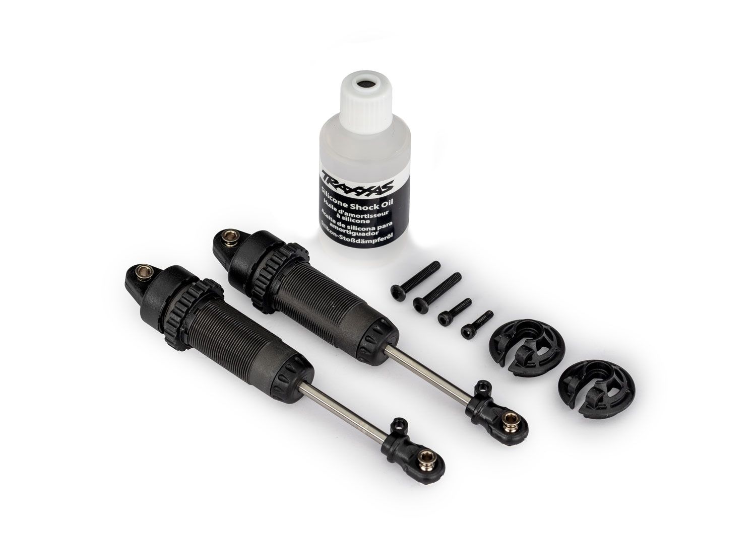TRA7462-GRAY, Traxxas 1/10 Gray Composite XX-Long GTR Shocks (2)
