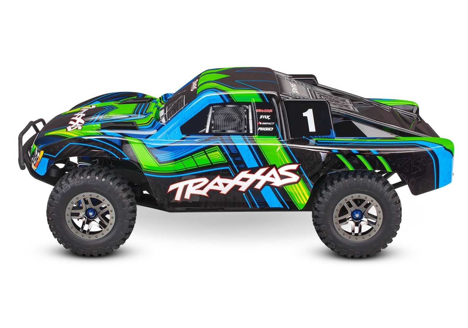 68277-4, Traxxas Slash 4X4 Ultimate Clipless Body RTR 4WD Short Course Truck w/TSM &amp; TQi 2.4GHz Radio, Color: Green