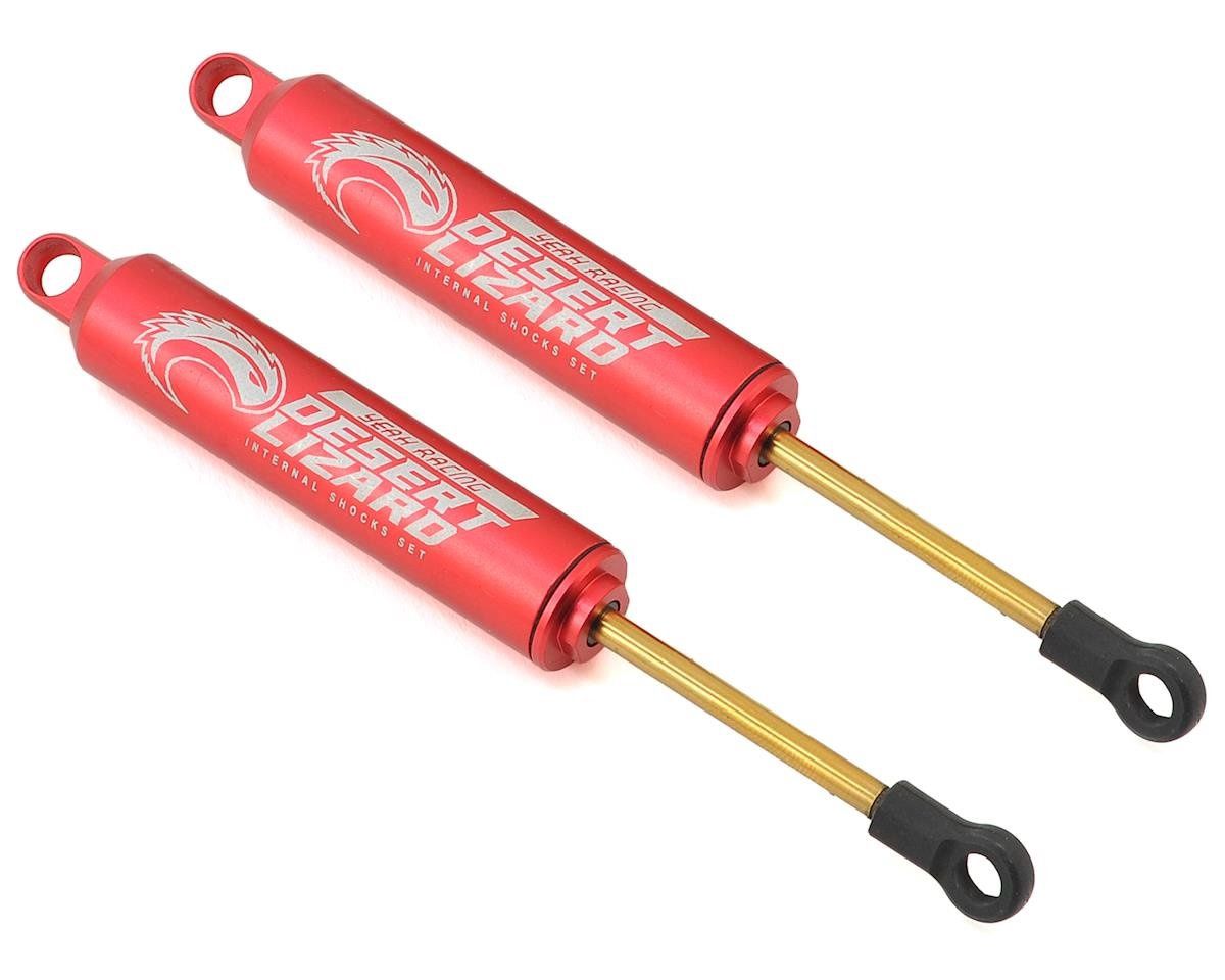 Yeah Racing Aluminum Desert Lizard Two Stage Internal Spring Shocks (Red) (2)-1