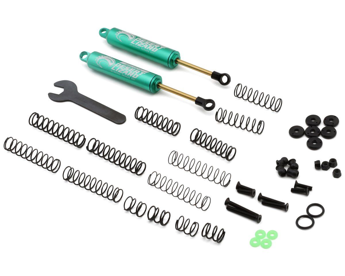 Yeah Racing Aluminum Desert Lizard Two Stage Internal Spring Shocks (Green) (2)