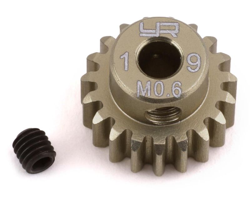 Yeah Racing Mod 0.6 Hard Coated Aluminum Pinion Gear (19T)