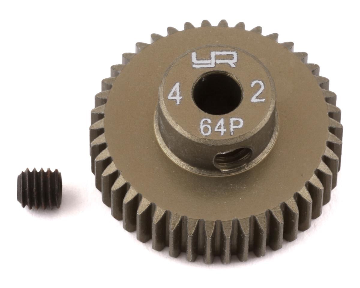 Yeah Racing 64P Hard Coated Aluminum Pinion Gear (42T)
