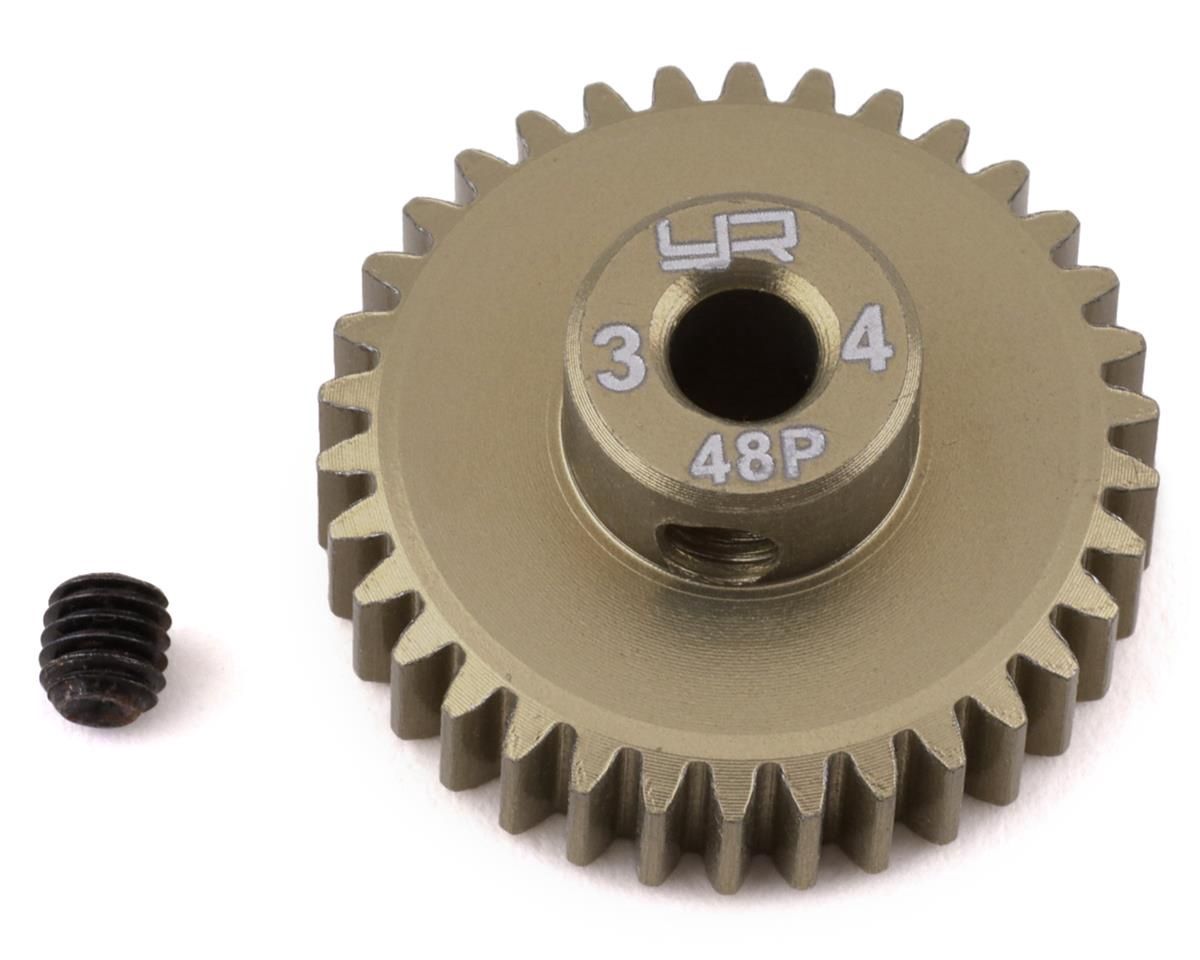 Yeah Racing 48P Hard Coated Aluminum Pinion Gear (34T)