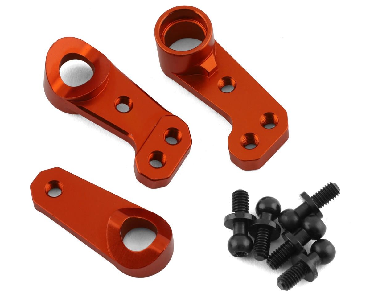 Yeah Racing HPI Sprint 2 Aluminum Steering Arms Set (Orange) (Ball Bearing)