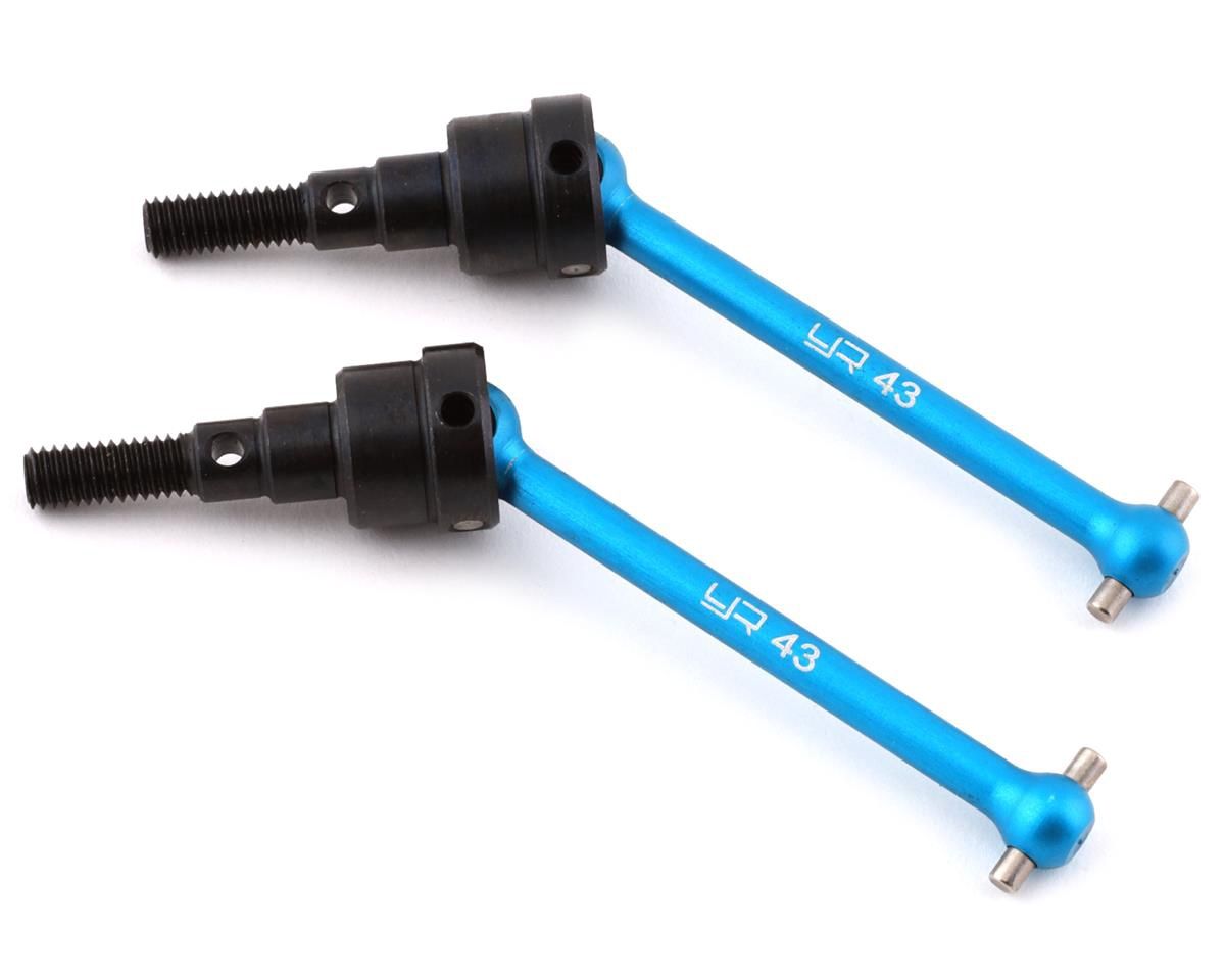 Yeah Racing Tamiya CC-01 Aluminum &amp; Steel Universal CVD Drive Shafts (Blue) (2)