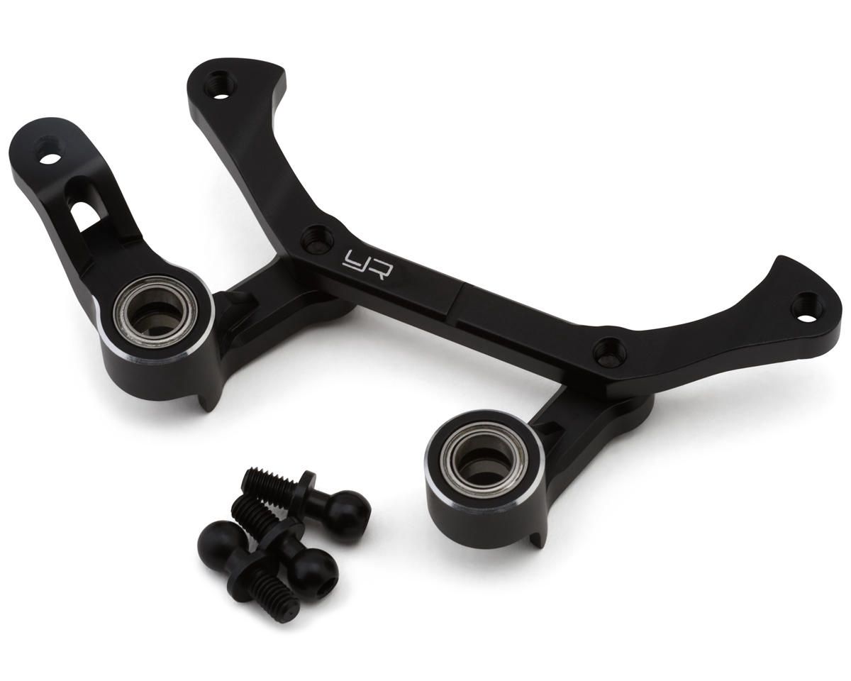 Yeah Racing Tamiya TC-01 Aluminum 7075 Steering Bellcrank Set (Black)