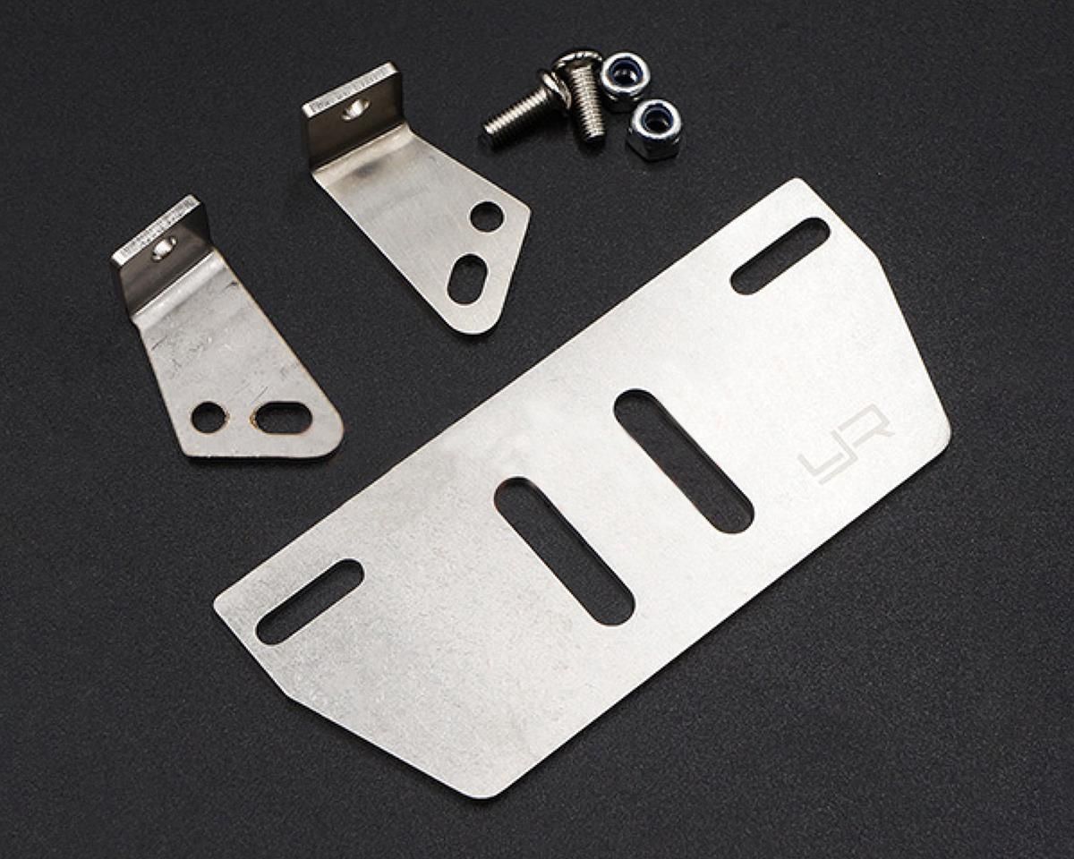 Yeah Racing Stainless Steel Front &amp; Rear Skid Plate for Traxxas TRX-4