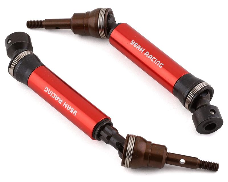 YEA-TRSL-015FRD, Yeah Racing HD Steel Front Drive Shafts for Traxxas Slash/Stampede 4x4 (Red)