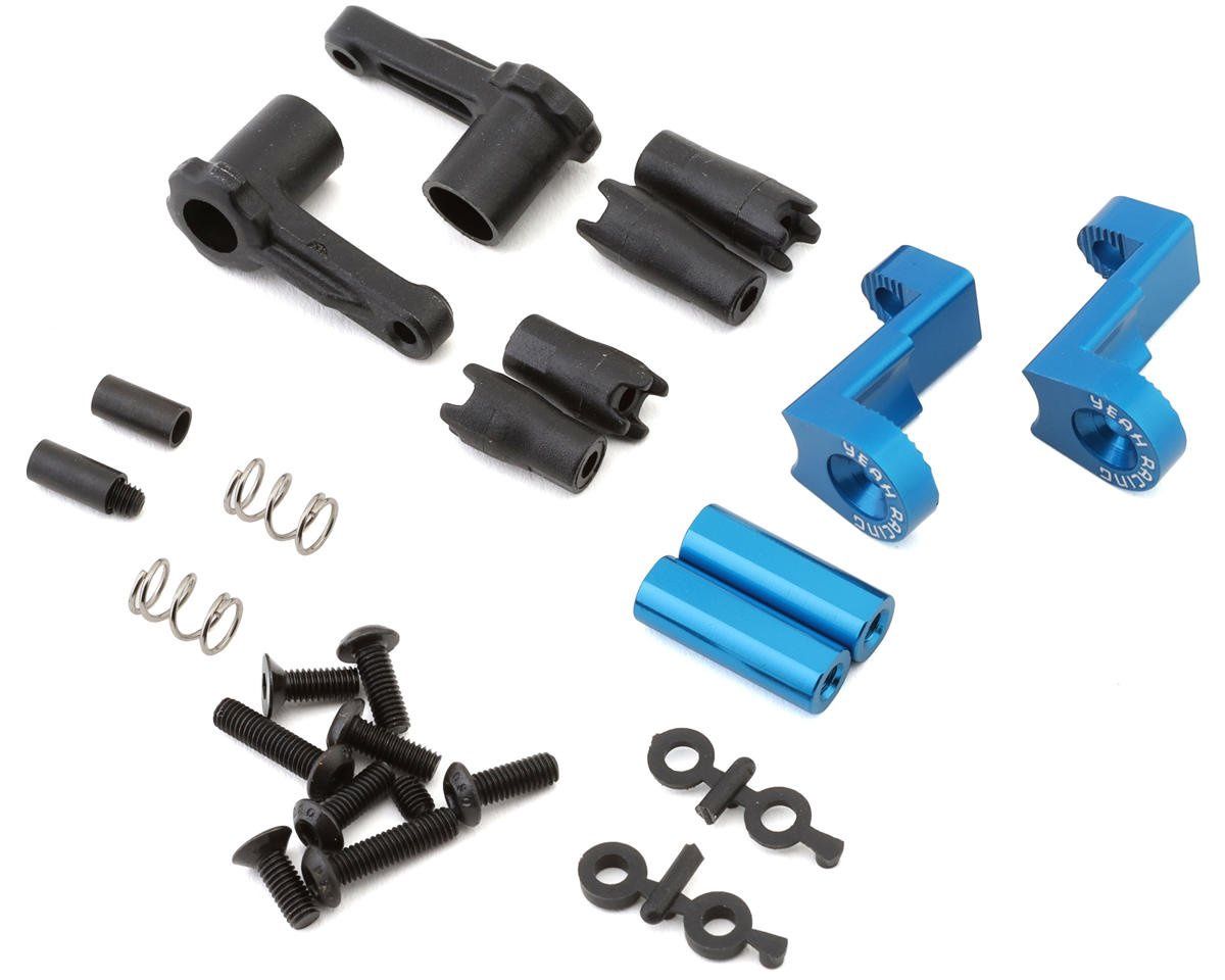 Yeah Racing Tamiya TT-02 Aluminum Battery Holder Tabs Set (Blue)