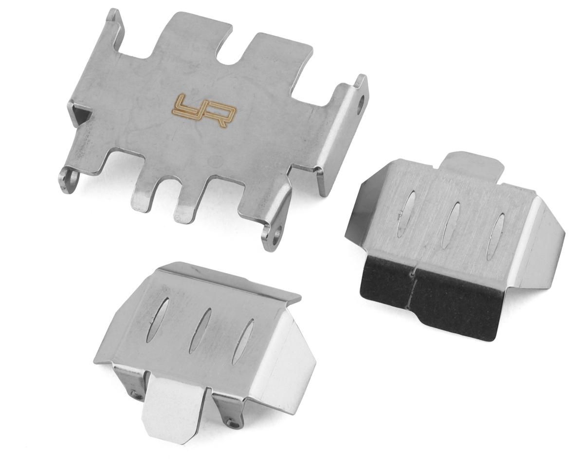 Yeah Racing Stainless Steel Differential &amp; Skid Plates Set for Traxxas TRX-4M