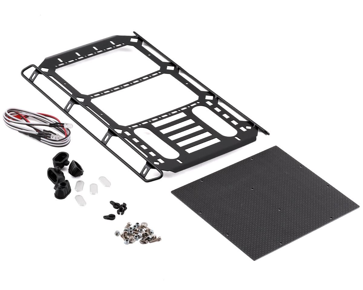 Yeah Racing Aluminum &amp; Carbon Roof Rack for Traxxas TRX-4 Mercedes Benz (Black)