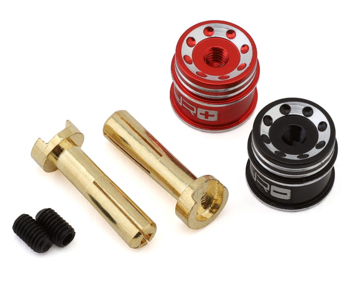 Yeah Racing Heatsink Bullet Plug Grips w/4mm Bullets (Black/Red)