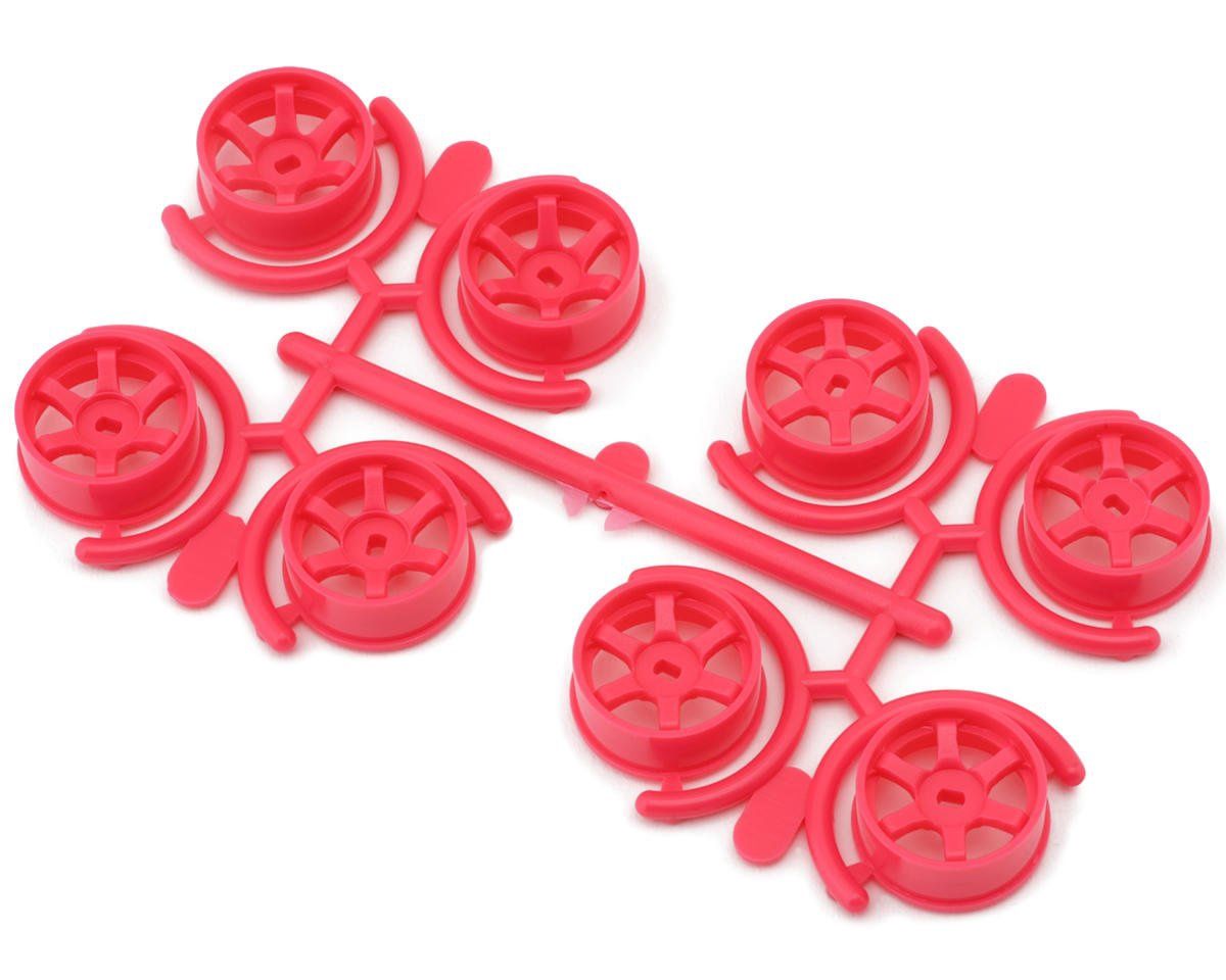 Yeah Racing Mini-Z AWD 8.5mm 5-Spoke Narrow Rims Set (Florescent Pink)