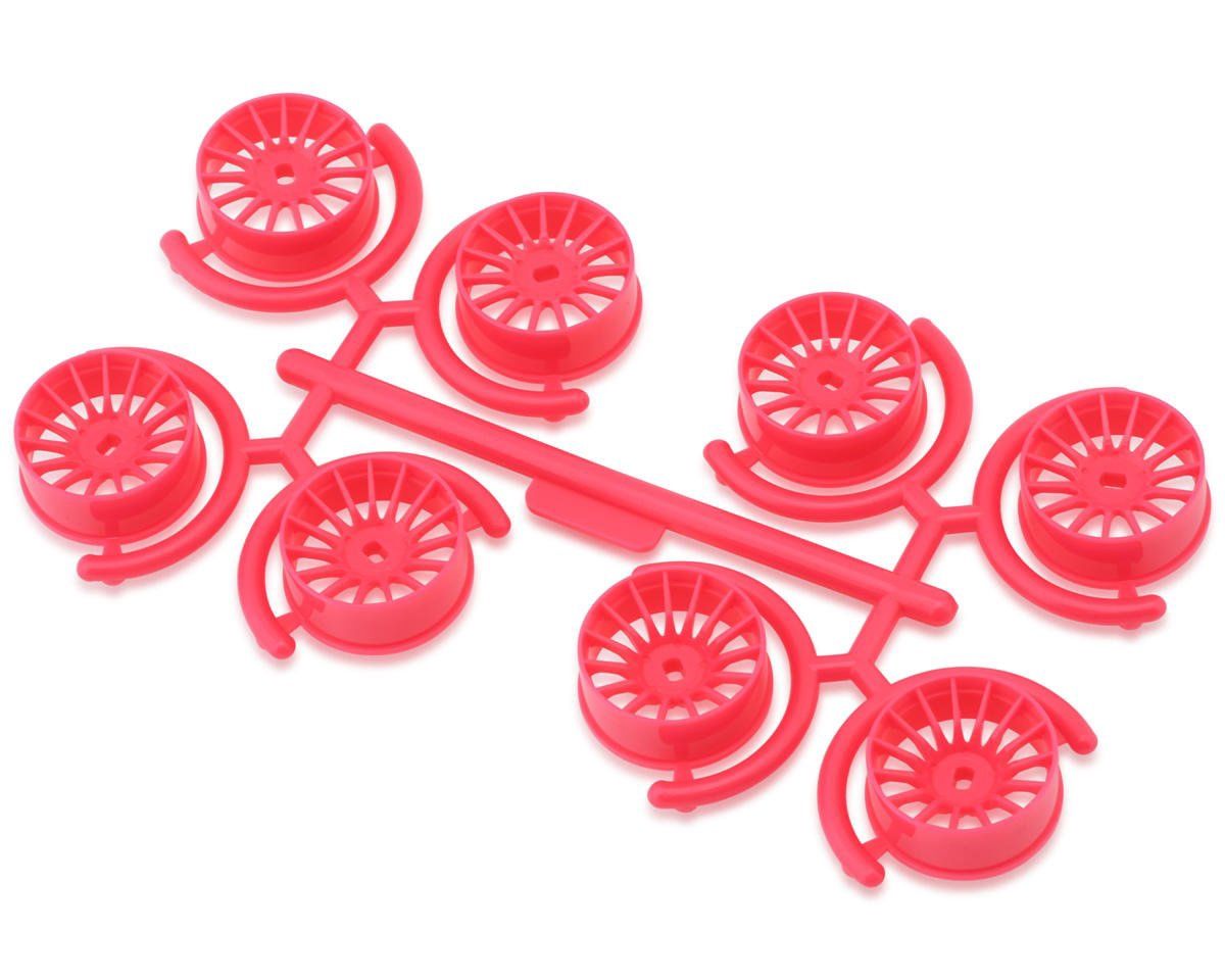 Yeah Racing Mini-Z AWD 8.5mm Multi-Spokes Narrow Wheel Set (Florescent Pink)