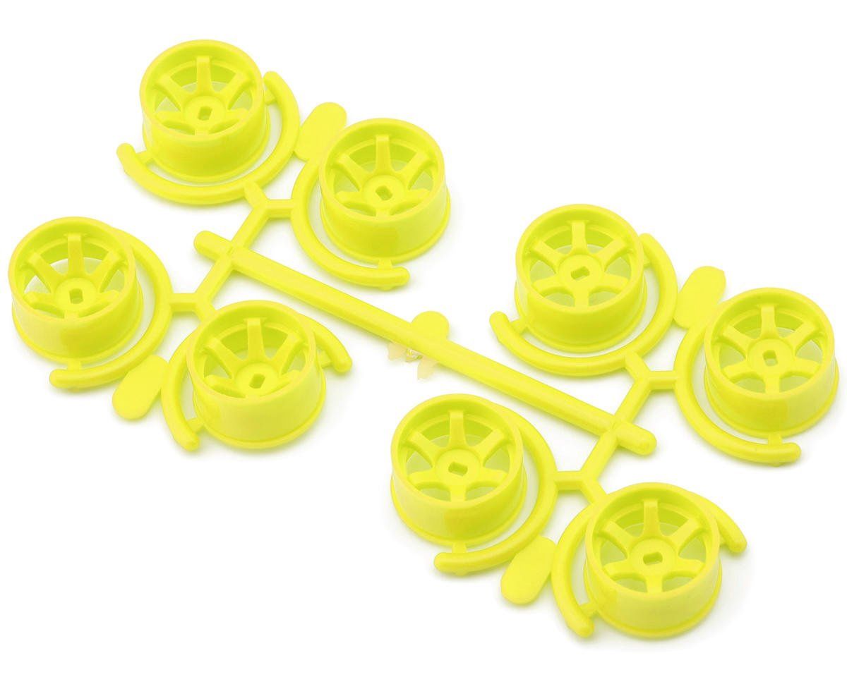 Yeah Racing Mini-Z AWD 11mm 5-Spoke Wide Rims Set (Florescent Yellow)